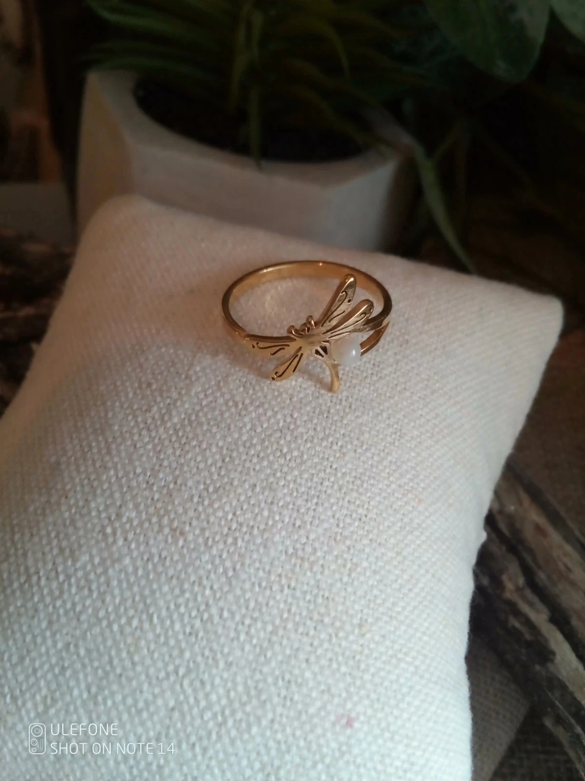 Bague libellule et perle de nacre – photo 2